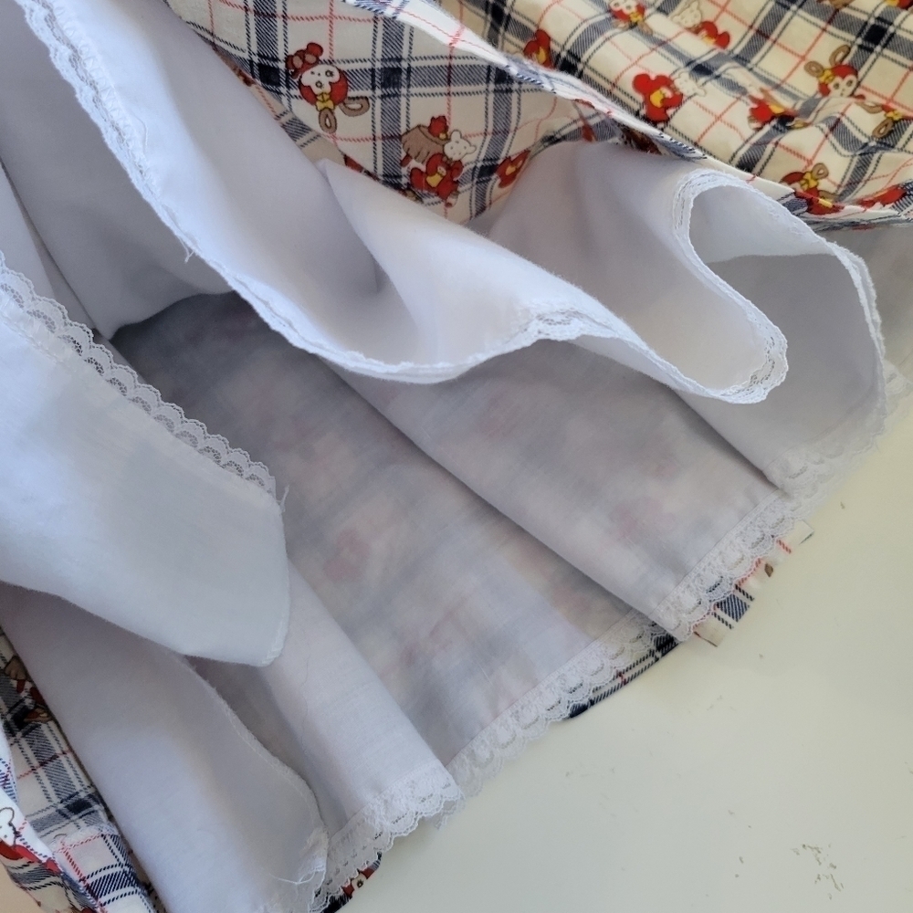 Vntg Giorgio Kids Bear Plaid Pinup Dress Size 7 - Picture 10 of 10